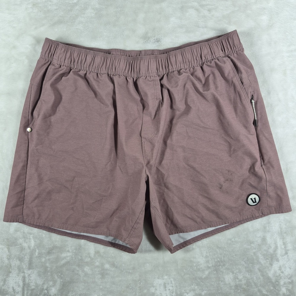 Vuori Cape Shorts Men's XL Mauve Purple Stretch Pockets Run Hike Gym Train V369